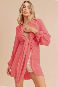 Aemi + Co Tied Collared Neck Long Sleeve Top - Update AvenueFestival VibesTrendsi10010069865174310010069865174346c16262 - deb3 - 46fb - bac1 - d03bcf6c96d8 - MaxStrawberry