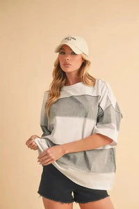 Aemi+Co Color Block Round Neck Short Sleeve T-Shirt - Update AvenueT-ShirtsTrendsi100100729101940100100729101940a8c5d3aa012944fcaa0658ee5d29f26c - Max - OriginWHITE HEATHER GRAY