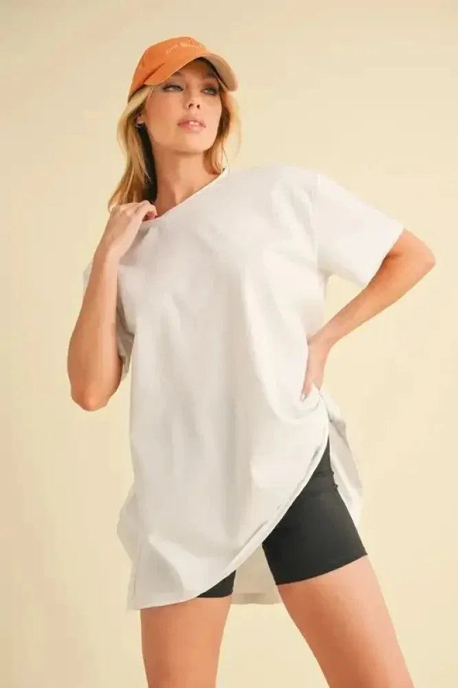 Aemi+Co Round Neck Short Sleeve Oversized T-Shirt - Update AvenueT-ShirtsTrendsi100100241661036100100241661036e7649ab73b214f3489ffd2a9150cee3e - Max - OriginWHITE