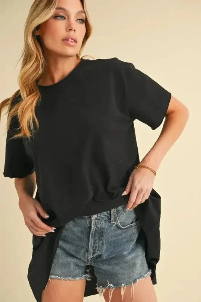 Aemi+Co Round Neck Short Sleeve Oversized T-Shirt - Update AvenueT-ShirtsTrendsi1001003814217261001003814217269bb11ac94575412d98007bf1e781fc89 - Max - OriginBLACK