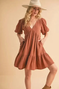 Aemi+Co Tied Back Ruffled Short Sleeve Mini Dress - Update AvenueEffortless Elegance: DressesTrendsi100100943351975100100943351975c3a054bbf9b140fcae5194c45c465fe2 - Max - OriginTERRACOTTA