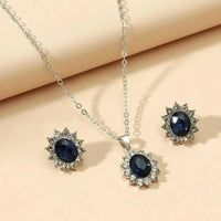 AliExpress Jewelry Explosion Supply High - end Micro - set Sapphire Royal Princess Earring Necklace Set Wholesale - Update AvenueUpdate Avenues218193421388001AliExpress Jewelry Explosion Supply High - end Micro - set Sapphire Royal Princess Earring Necklace Set WholesaleBlue