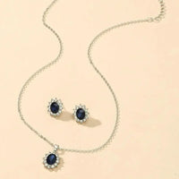 AliExpress Jewelry Explosion Supply High - end Micro - set Sapphire Royal Princess Earring Necklace Set Wholesale - Update AvenueUpdate Avenues218193421388001AliExpress Jewelry Explosion Supply High - end Micro - set Sapphire Royal Princess Earring Necklace Set WholesaleBlue