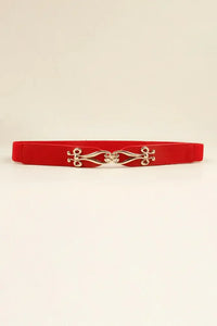 Alloy Buckle Elastic Belt