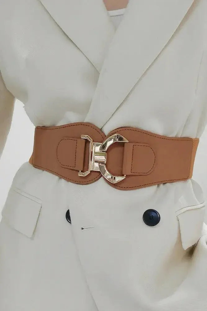 Alloy Buckle Elastic Belt - Update AvenueTrendsi100100499147978100100499147978Alloy Buckle Elastic BeltCaramel