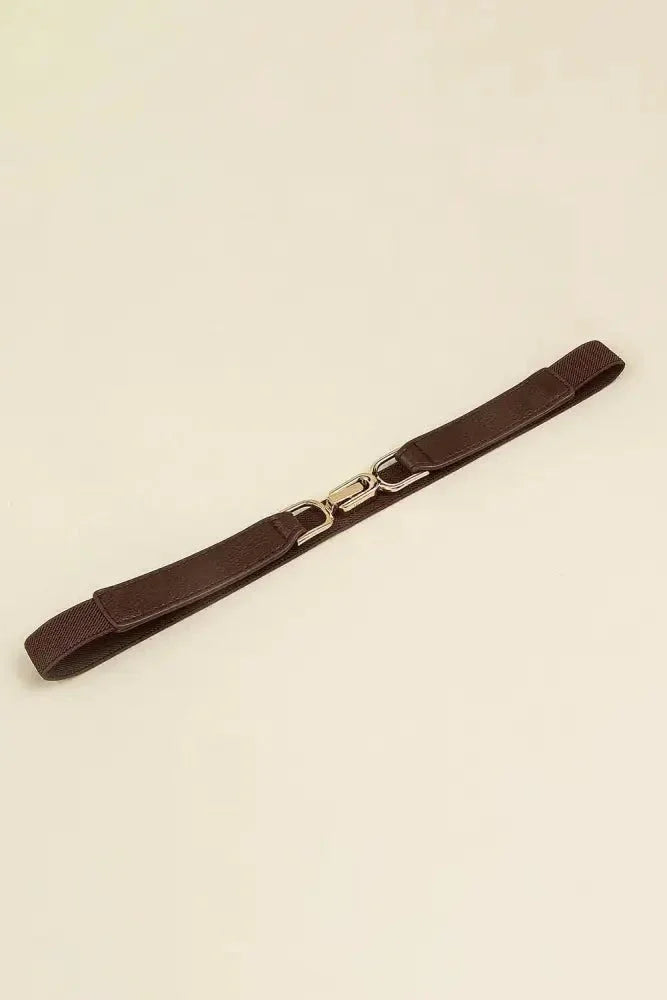 Alloy Buckle Elastic Belt - Update AvenueTrendsi101300099343409101300099343409Alloy Buckle Elastic BeltMocha