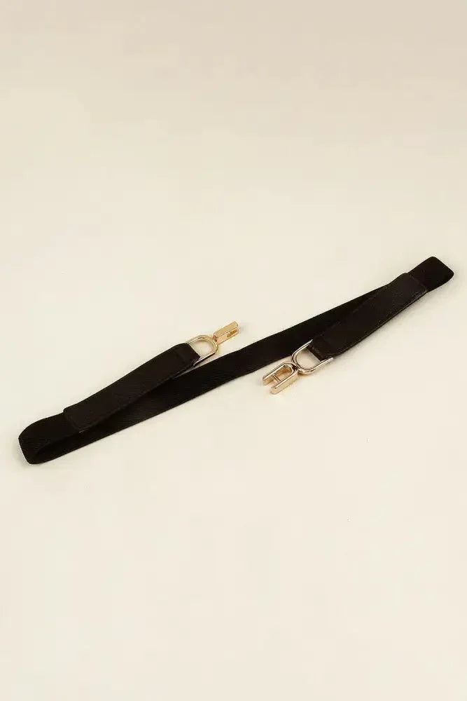 Alloy Buckle Elastic Belt - Update AvenueTrendsi101300099346032101300099346032Alloy Buckle Elastic BeltBlack