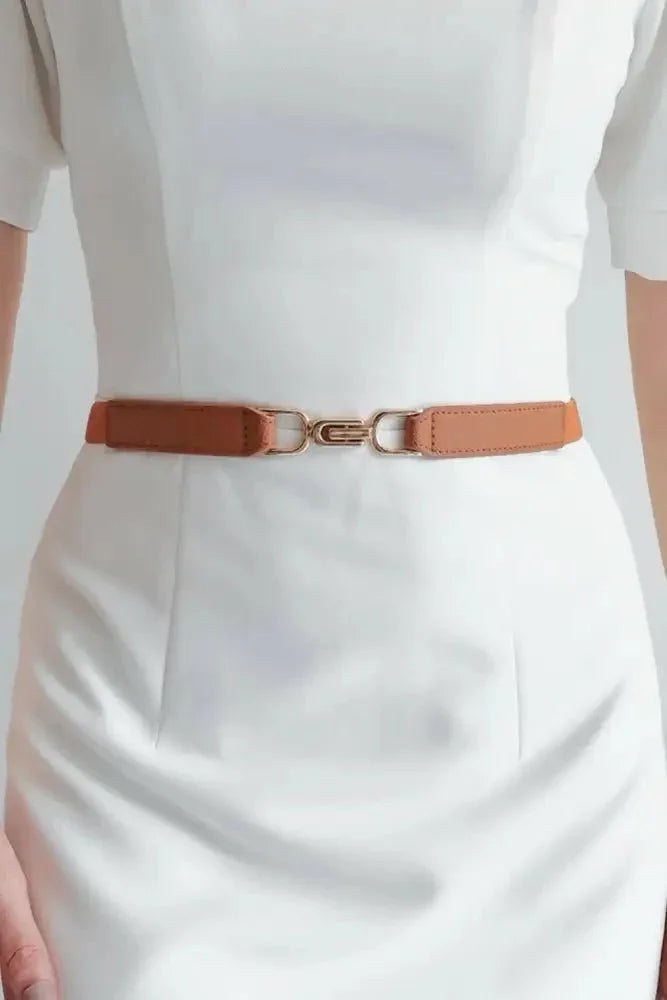 Alloy Buckle Elastic Belt - Update AvenueTrendsi101300099349816101300099349816Alloy Buckle Elastic BeltCaramel