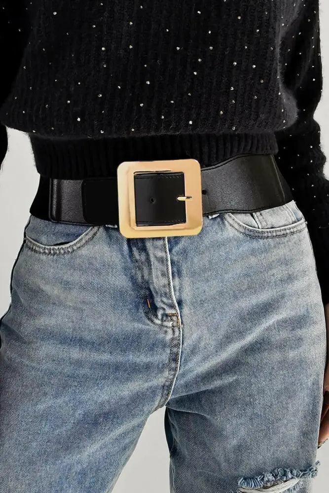 Alloy Buckle PU Leather Belt - Update AvenueTrendsi101300962231674101300962231674Alloy Buckle PU Leather BeltBlack