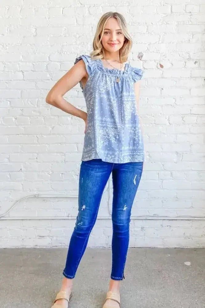 And The Why Boho Print Ruffle Baby Doll Tank Top - Update AvenueTrendsi10010078007189610010078007189608402301cbe541e18c66b182462b2ca1 - Max - OriginBLUE