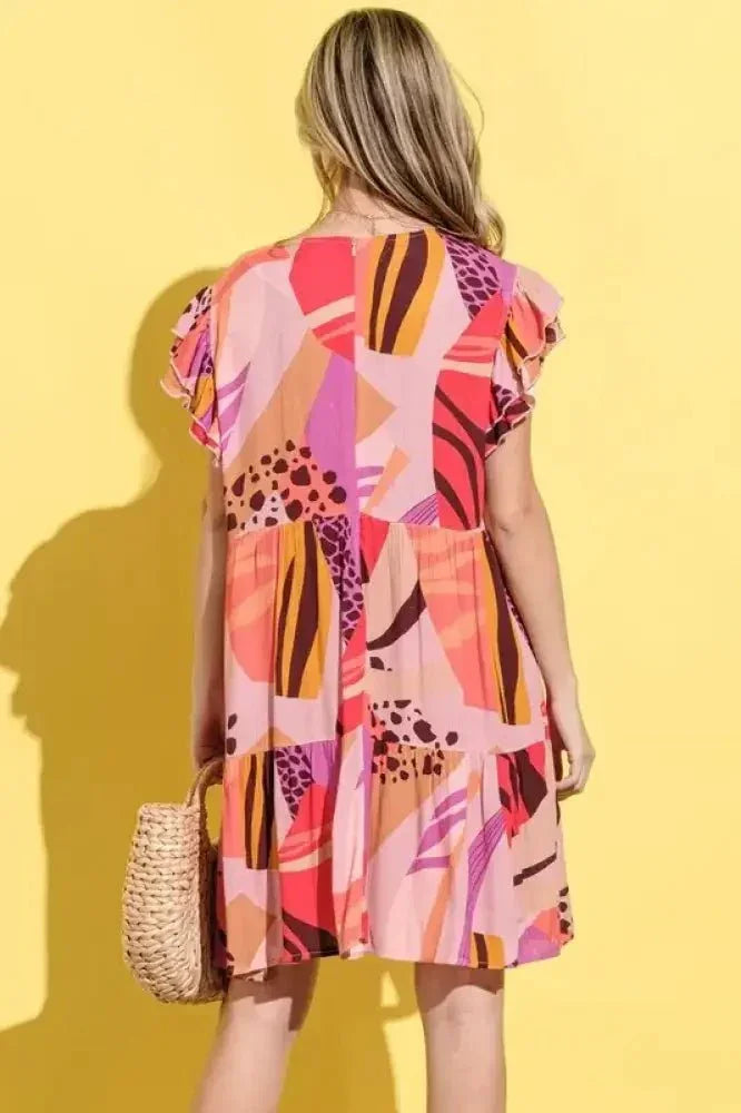 And The Why Printed Double Ruffles Sleeve Dress - Update AvenueEffortless Elegance: DressesTrendsi1001004499518201001004499518203139ad4bb2924f54a8629baeaddabdbc - Max - OriginMauve