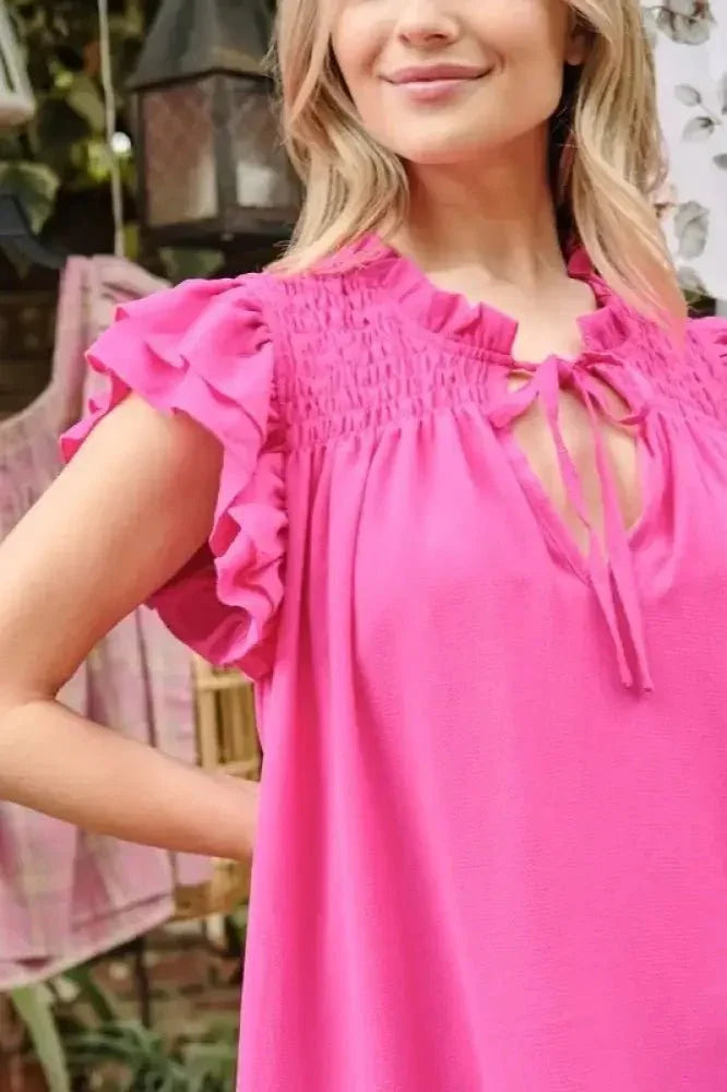 And The Why Ruffle Shoulder Smocked Detailed Dress - Update AvenueEffortless Elegance: DressesTrendsi1001003411412981001003411412983f03d7a959f74e78b5684b1a04ed1d8f - Max - OriginFuchsia