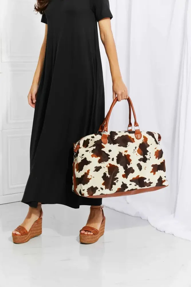 Animal Print Plush Weekender Bag