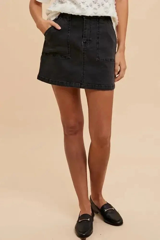 Annie Wear Cargo Denim Mini Skirt - Update AvenueDenim Dresses & SkirtsTrendsi100100012131346100100012131346d334cd19 - ecc8 - 4596 - a760 - 1970a29d44c4 - MaxBlack