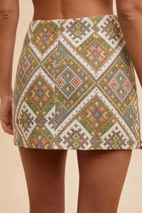 Annie Wear Ethic Woven Jacquard Wrap Mini Skirt - Update AvenueBoho VibesTrendsi100100460171052100100460171052c7435b5dbd09488ea558a59e841eba5d - Max - OriginYELLOW GREEN MULTI