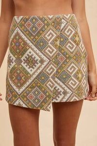 Annie Wear Ethic Woven Jacquard Wrap Mini Skirt - Update AvenueBoho VibesTrendsi100100460171052100100460171052fd95a0c6e46b4d25ba293ea9f82dcd7d - Max - OriginYELLOW GREEN MULTI