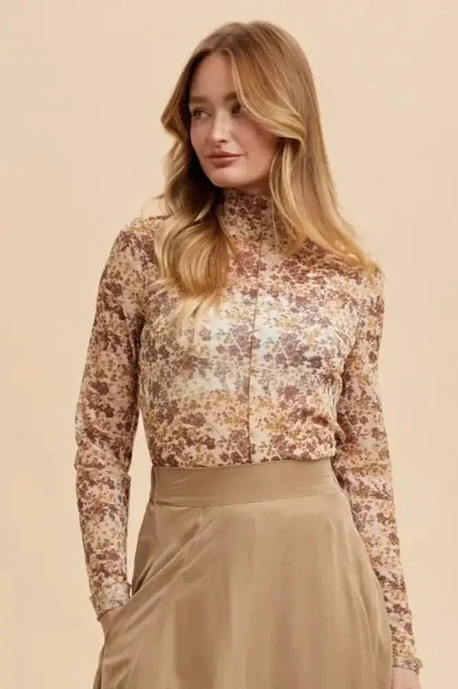 Annie Wear Floral Lettuce Hem Sheer Mesh Top - Update AvenueFestival VibesTrendsi100100227591236100100227591236ff66e023 - 7ee7 - 41dd - 8cad - 4af33836e43d - MaxIvory/Gold