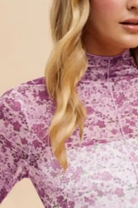 Annie Wear Floral Lettuce Hem Sheer Mesh Top - Update AvenueTrendsi100100425681338100100425681338cecacb28 - 366b - 4a6f - 85cc - e3085ab09448 - MaxIvory/Purple