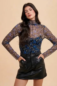 Annie Wear Floral Lettuce Hem Sheer Mesh Top - Update AvenueTrendsi100100498461219100100498461219db2b89d2 - 480b - 4517 - b237 - 2d0bb4b42aad - MaxBlack/Blue