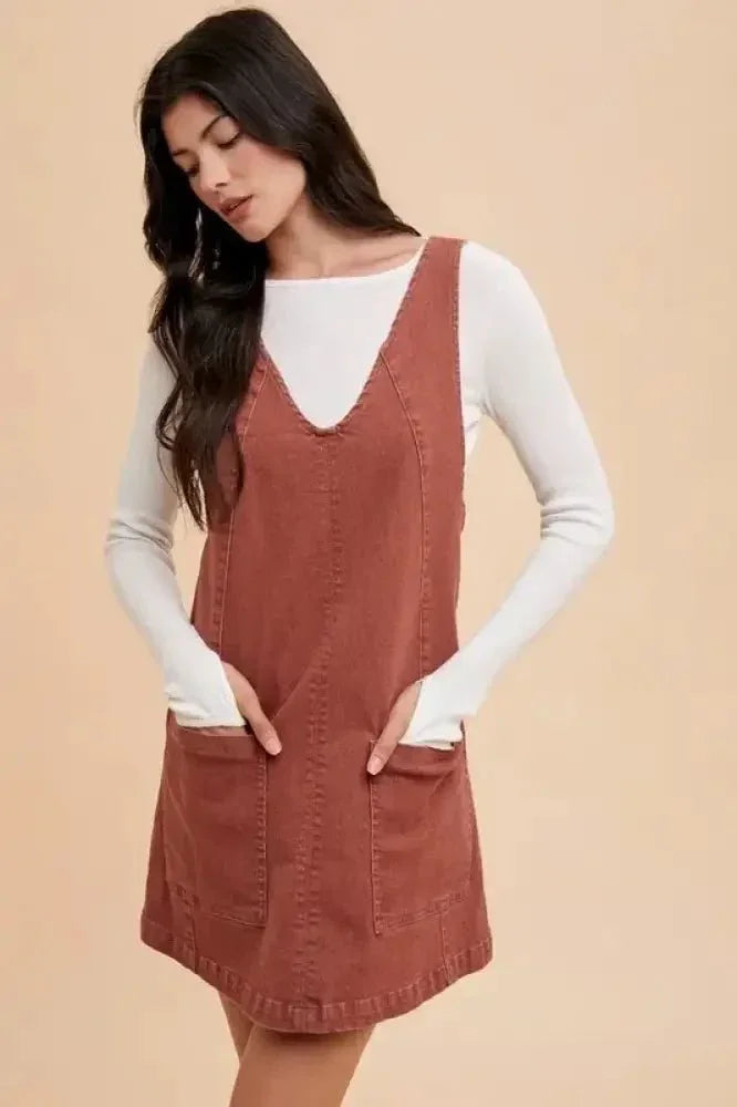 Annie Wear V - Neck Adjustable Strap Denim Overall Dress with Pockets - Update AvenueDenim Dresses & SkirtsTrendsi10010026744102210010026744102239caf995 - df8a - 46d9 - a4ae - f3bb89488b67 - MaxRust