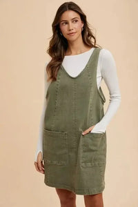 Annie Wear V - Neck Adjustable Strap Denim Overall Dress with Pockets - Update AvenueDenim Dresses & SkirtsTrendsi10010058769918910010058769918950b6c9c4 - 79a7 - 4f26 - 83fb - 92edea0c4ecc - MaxArmy Green