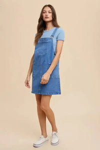 Annie Wear Wide Strap Denim Overall Dress with Pockets - Update AvenueDenim Dresses & SkirtsTrendsi100100035071269100100035071269581ca663 - dcd1 - 4f86 - b588 - 6e29d3920b5f - MaxIndigo Washed Denim