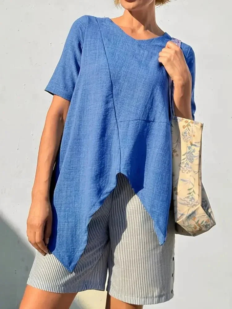 Asymmetric Hem Relaxed Fit T-Shirt - Update AvenueT-ShirtsTrendsi10010092323546710010092323546710993cb6 - 5849 - 436c - 8eec - 4cd9c55d3ca0 - Max - OriginSky Blue