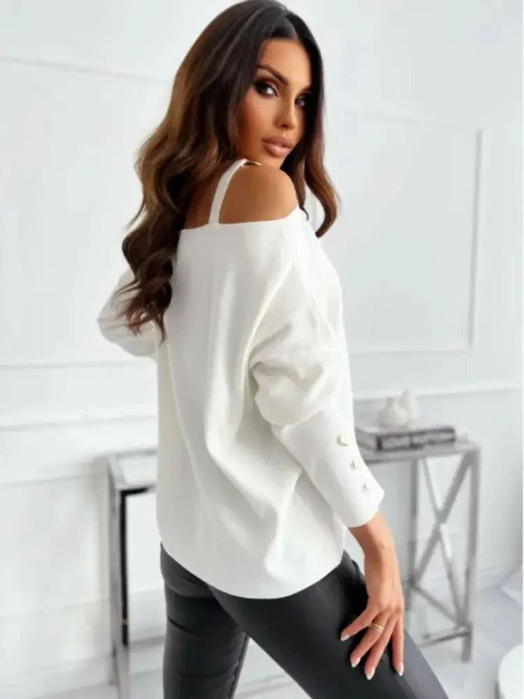 Asymmetrical Neck Buttoned Top - Update AvenueTrendsi100101892398127100101892398127c113591c9763475aa99c4309370e6faa - MaxWhite