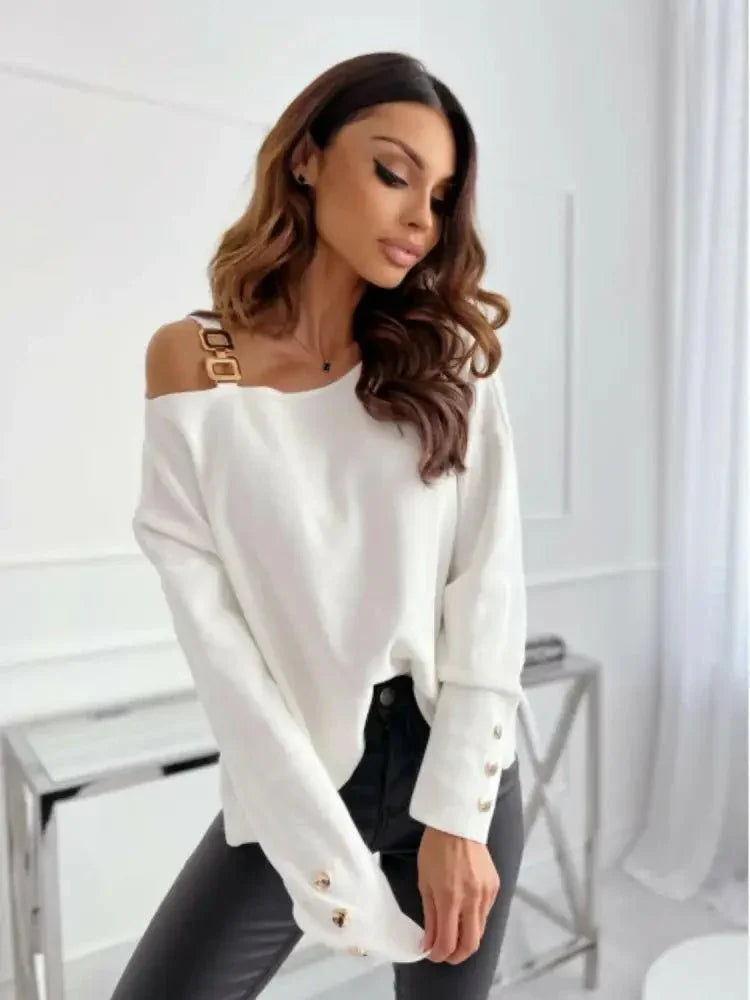 Asymmetrical Neck Buttoned Top - Update AvenueTrendsi1001018923981271001018923981273321d627d793420a8463ddd3ba26738a - MaxWhite