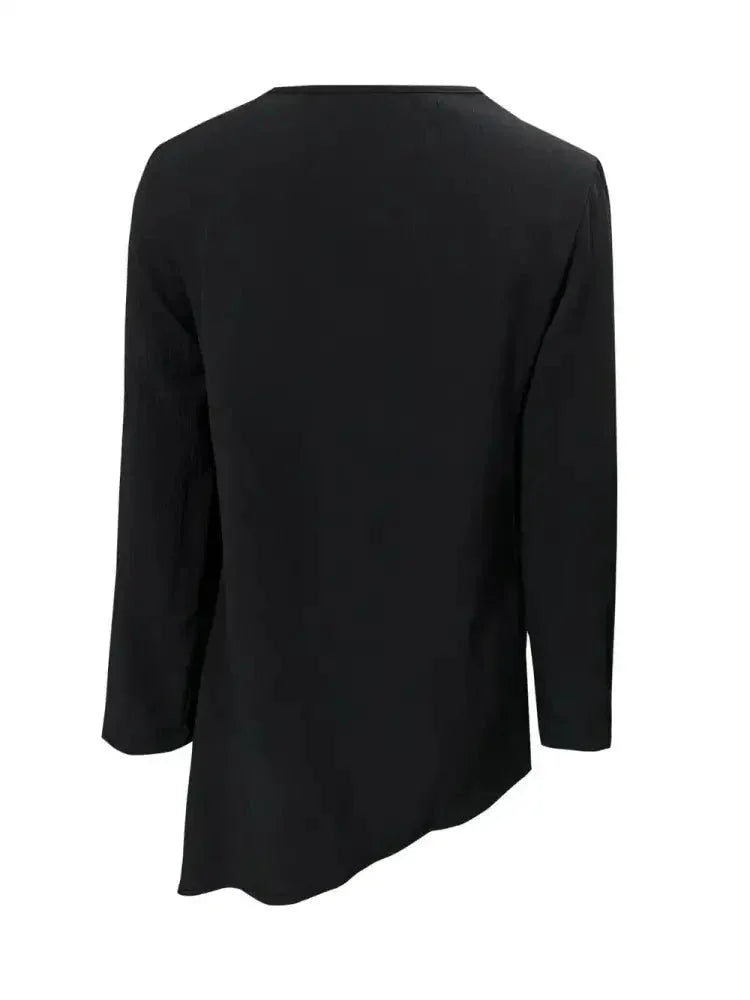 Asymmetrical Neck Long Sleeve Blouse - Update AvenueTrendsi100101971044897100101971044897adc9798b5b704bf59a8cb6b614e86c13 - MaxBlack