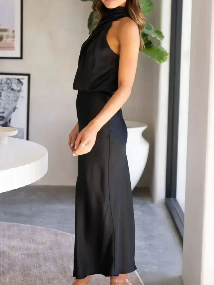 Asymmetrical Ruched Sleeveless Midi Dress - Update AvenueFormal + Evening DressesTrendsi100100273267222100100273267222Asymmetrical Ruched Sleeveless Midi DressBlack