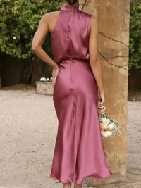 Asymmetrical Ruched Sleeveless Midi Dress - Update AvenueFormal + Evening DressesTrendsi100100273267832100100273267832Asymmetrical Ruched Sleeveless Midi DressRose Red