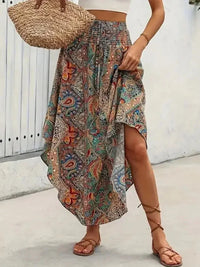 Asymmetrical Smocked Printed Skirt - Update AvenueBoho VibesTrendsi100100905471145100100905471145d33065a5 - 3762 - 46cf - 8346 - 72864e63d349 - Max - OriginMulticolor
