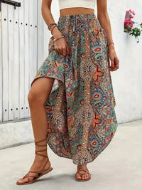 Asymmetrical Smocked Printed Skirt - Update AvenueBoho VibesTrendsi10010090547114510010090547114500fa5879 - 4422 - 4cb8 - 9db2 - 294fb28fd758 - Max - OriginMulticolor