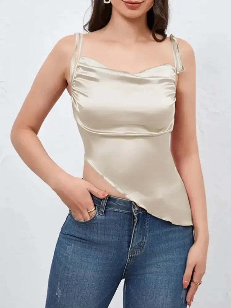 Asymmetrical Tie Shoulder Cami - Update AvenueTrendsi1001003557562341001003557562346aebd810 - 2e46 - 4319 - b436 - 432203acd5fc - Max - OriginBeige