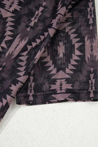 Aztec Print Mock Neck Short Sleeve Mesh T Shirt - Update AvenueBoho VibesTrendsi10010098143430410010098143430444e368ff - f455 - 4161 - 9539 - 590f762d6503 - Max - OriginCoffee Brown