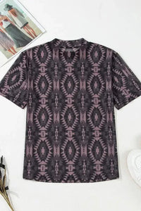 Aztec Print Mock Neck Short Sleeve Mesh T Shirt - Update AvenueBoho VibesTrendsi10010098143430410010098143430453dc8d98 - 2f25 - 40a0 - 86b8 - 7d3983be7b50 - Max - OriginCoffee Brown