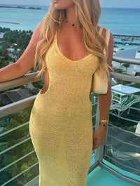 Backless Cutout Scoop Neck Cover - Up Dress - Update AvenueTrendsi100100134789026100100134789026e66f73a0 - 8c8c - 49da - b436 - c7ca8c306f7c - MaxPastel Yellow