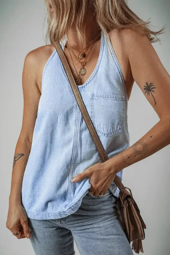 Backless Halter Neck Denim Top - Update AvenueFestival VibesTrendsi100100864693139100100864693139e6a6e340 - d100 - 4fb0 - a349 - 59324d54c3f2 - MaxLight Blue