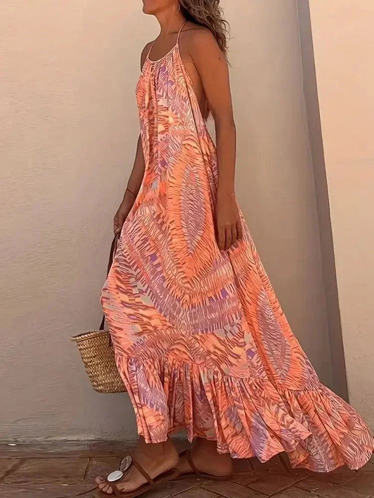 Backless Printed Halter Neck Maxi Cami Dress - Update AvenueBoho VibesTrendsi1001007664914071001007664914072fa038e2 - bbf6 - 4bb8 - bc75 - aceffa8760fa - Max - OriginCoral