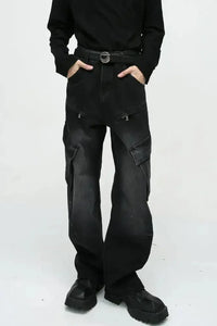 Baggy Jeans with Cargo Pockets - Update AvenueTrendsi100400699829349100400699829349Baggy Jeans with Cargo PocketsBlack