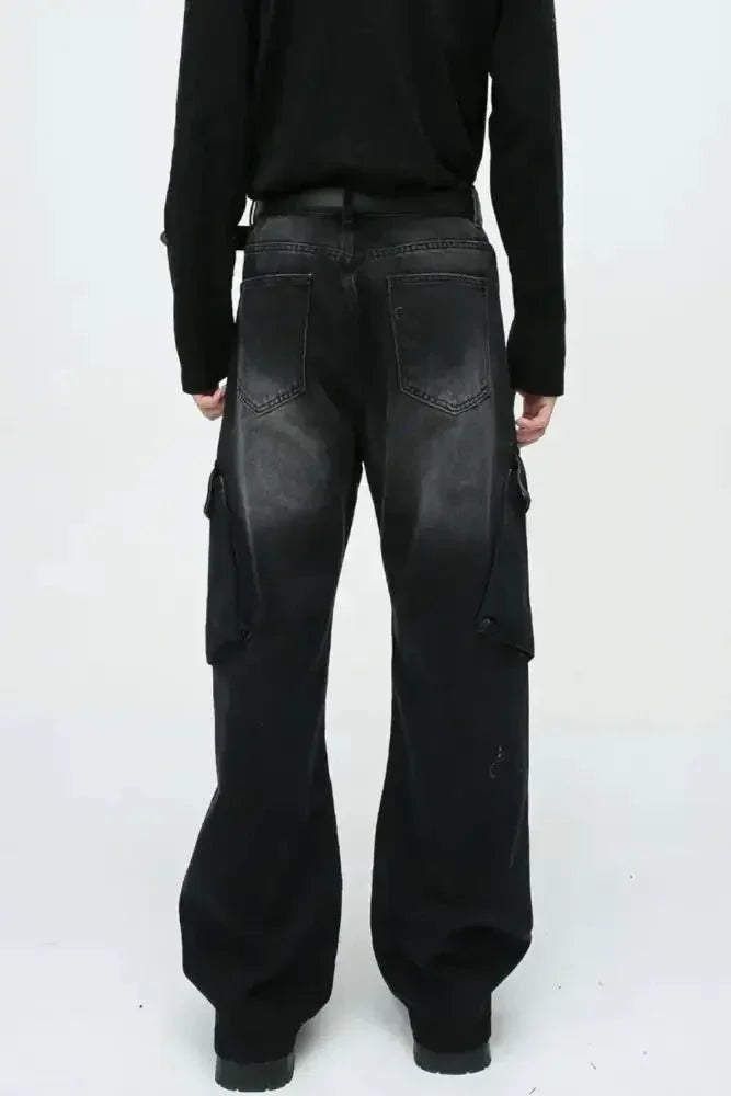 Baggy Jeans with Cargo Pockets - Update AvenueTrendsi100400699829349100400699829349Baggy Jeans with Cargo PocketsBlack