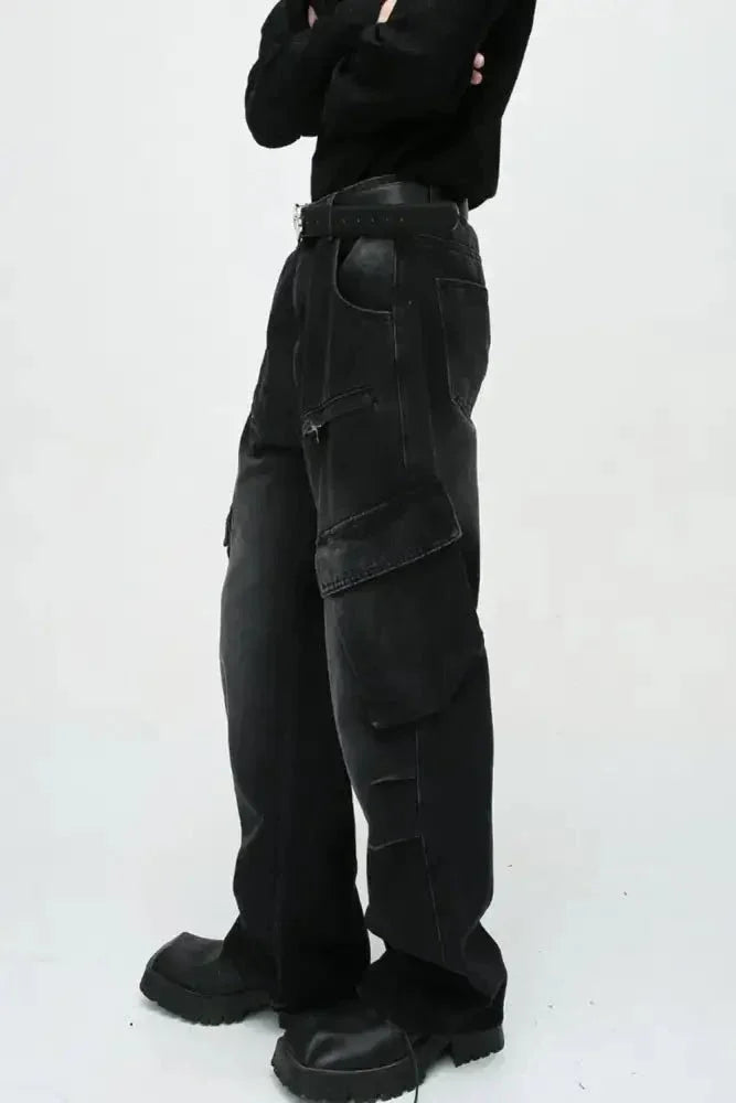 Baggy Jeans with Cargo Pockets - Update AvenueTrendsi100400699829349100400699829349Baggy Jeans with Cargo PocketsBlack