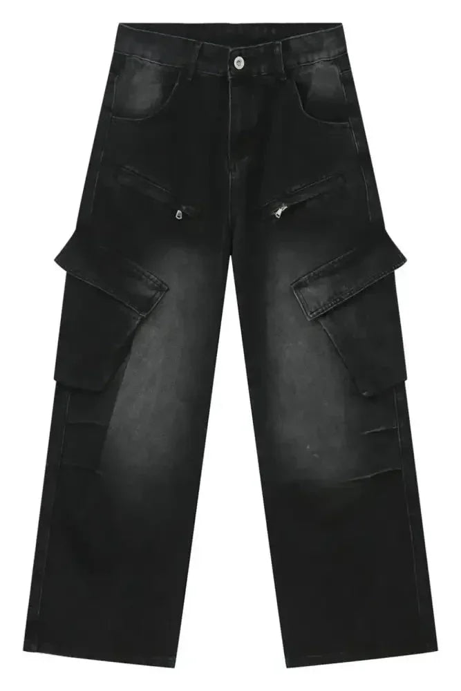 Baggy Jeans with Cargo Pockets - Update AvenueTrendsi100400699829349100400699829349Baggy Jeans with Cargo PocketsBlack