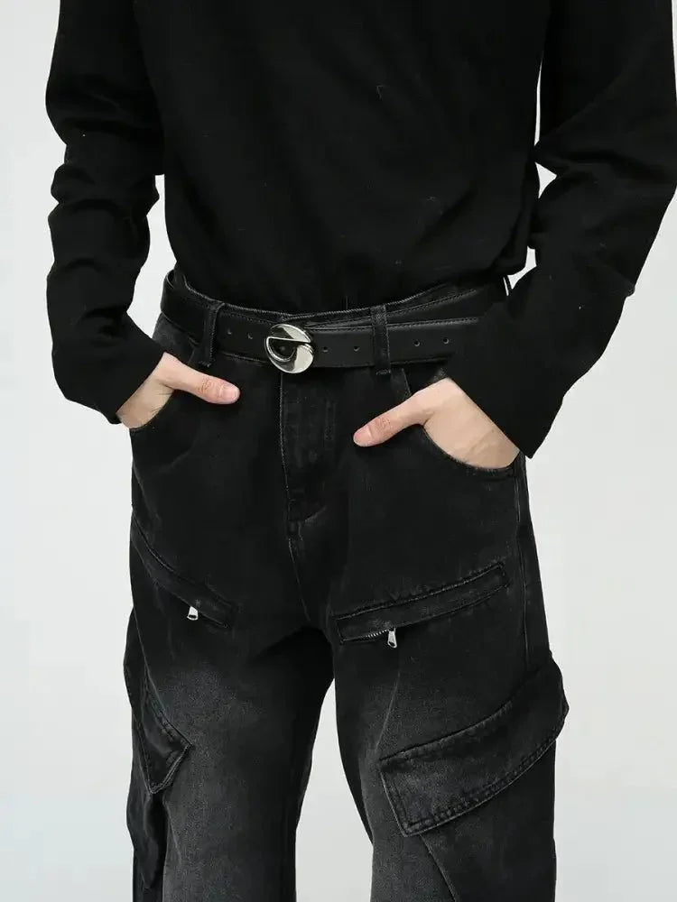 Baggy Jeans with Cargo Pockets - Update AvenueTrendsi100400699829349100400699829349Baggy Jeans with Cargo PocketsBlack