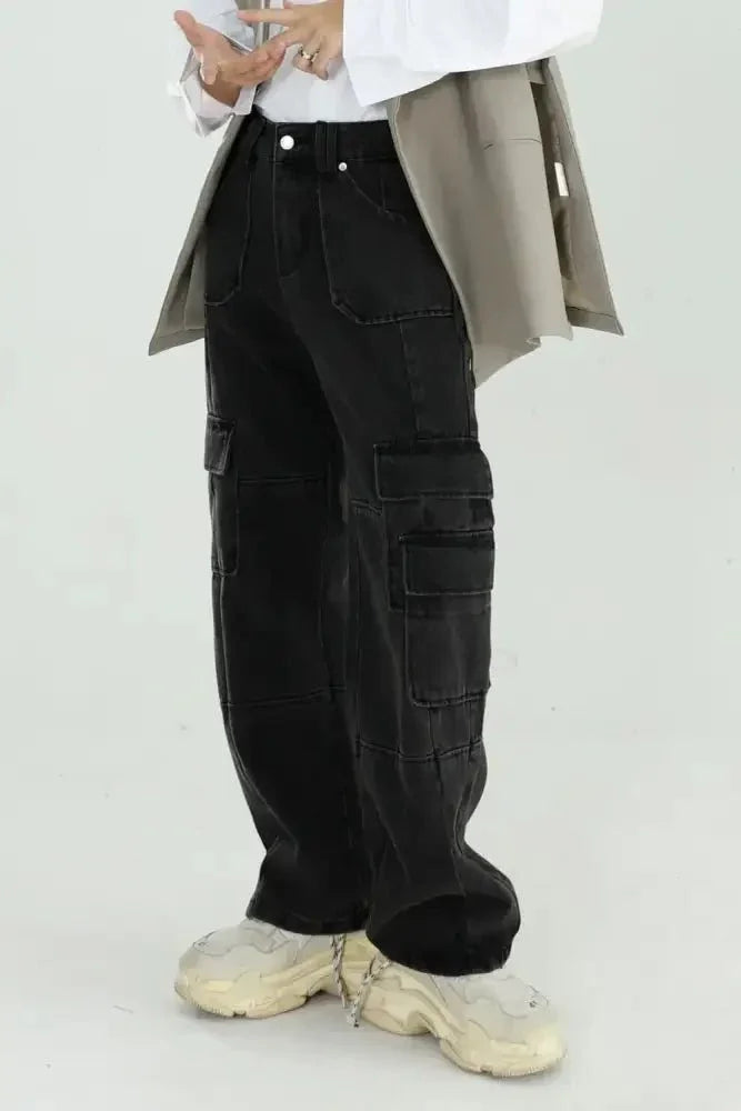 Baggy Jeans with Cargo Pockets - Update AvenueTrendsi100400897668701100400897668701Baggy Jeans with Cargo PocketsBlack