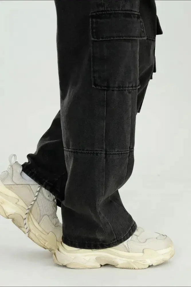 Baggy Jeans with Cargo Pockets - Update AvenueTrendsi100400897668701100400897668701Baggy Jeans with Cargo PocketsBlack