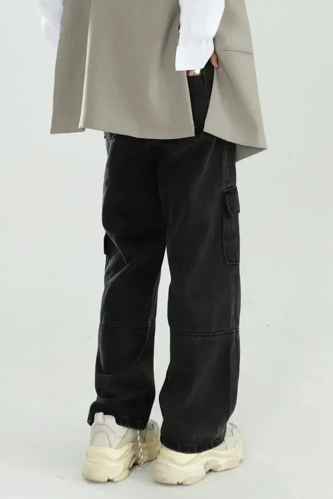 Baggy Jeans with Cargo Pockets - Update AvenueTrendsi100400897668701100400897668701Baggy Jeans with Cargo PocketsBlack
