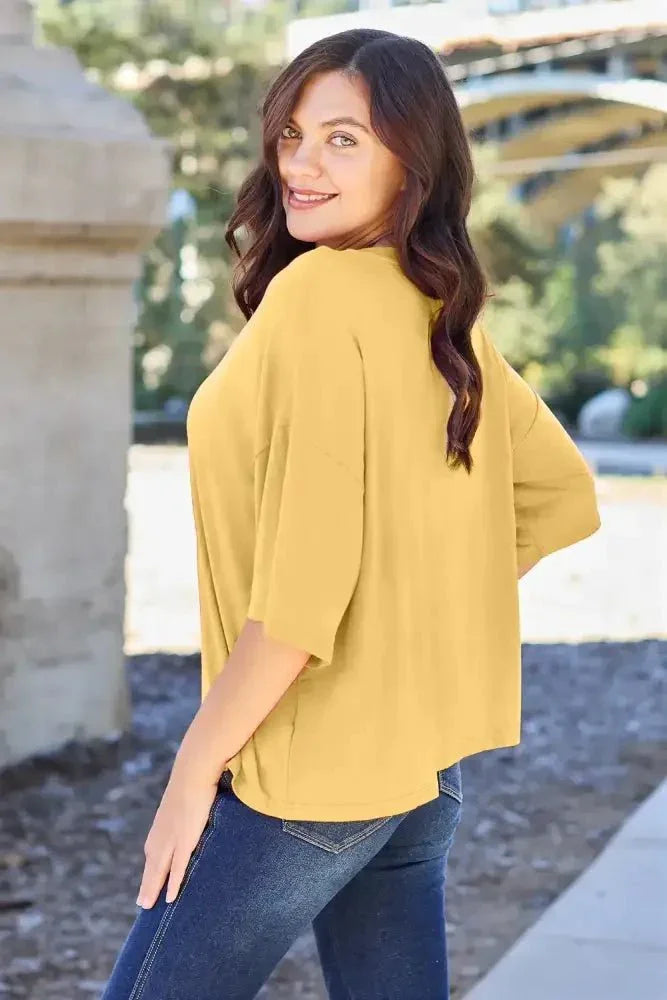 Basic Bae Bamboo Full Size Round Neck Drop Shoulder T-Shirt - Update AvenueT-ShirtsTrendsi100100496901790100100496901790d6eab3c3 - c290 - 4989 - abc6 - 829d7d3283b9 - MaxYellow
