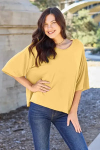 Basic Bae Bamboo Full Size Round Neck Drop Shoulder T-Shirt - Update AvenueT-ShirtsTrendsi10010049690179010010049690179027d77976 - 1344 - 40d0 - 87c7 - 7c9f10096be6 - MaxYellow